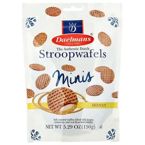 Daelmans Mini Stroopwafels, Honey, 5.29 oz (150 g)