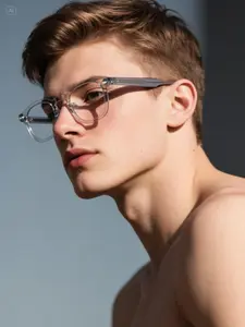 Unisex Vintage Square Frame Eyeglasses, Light Blocking Glasses, Fashion Eyeglasses for Outdoor Sports, Travel, Driving, Beach, Street Decoration