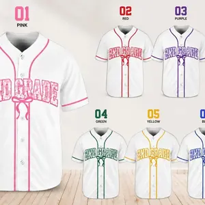 Personalized 2nd Grade Baseball Jersey, Floral Varsity Teacher Shirt, Back to School Uniform