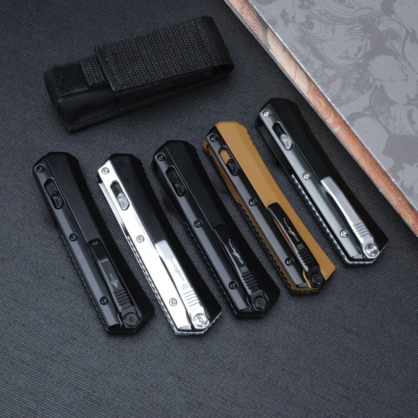 GLYKON Outdoor Folding Knives - Metal Handle, High-Hardness Corrosion-Resistant Blade, Portable EDC Tool for Camping, Fishing, Ideal Gift