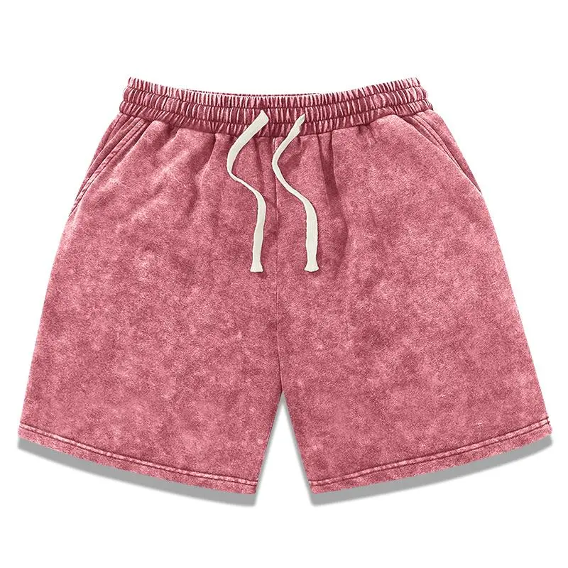 Men’s cotton-polyester blend patterned streetwear casual shorts — slim fit, skin-friendly and lightweight, American star print, four-stitch design, solid color and simple, easy to pair, suitable for outdoor activities, surfing, and basketball events.