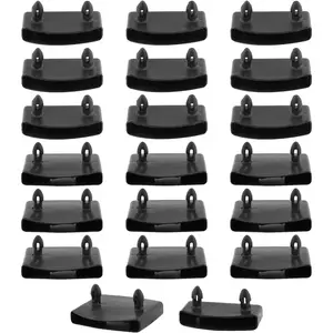 20 count 54x10mm Plastic Replacement Bed Slat Plastic Centre Caps Holders for Holding and Securing Wooden Slats Bed Base(Black)