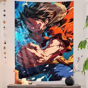 One Piece Wall Art Tapestry, Holiday Decoration, Polyester Fabric, Teen Room Decor, Birthday Gift Idea, Fun Character Design, Durable