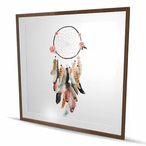 Begin Home Decor C1FM4848REPABV 48 x 48 in. Woman Dream Catcher - Bohemian Framed Print Wall Art for Home Decor