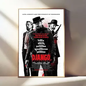 Django Unchained Movie Poster, Quentin Tarantino Classic,  Western Wall Art Print