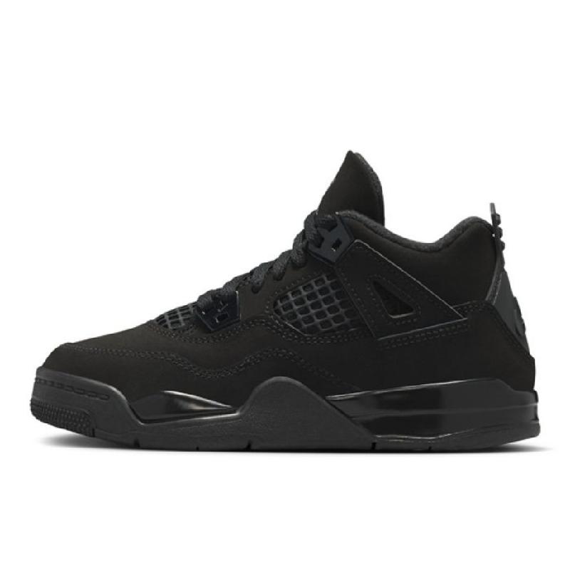 Little Kid's Jordan 4 Retro OG "Black Cat" Black/Black-LT Graphite (IB4388 010)