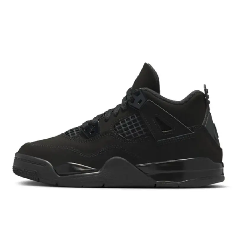 Little Kid's Jordan 4 Retro OG "Black Cat" Black/Black-LT Graphite (IB4388 010)