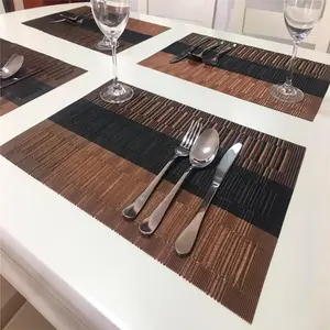 4pc Amber-/gold Placemat, Premium Texture, Heat-Proof, Anti-Slip, Antibacterial, Easy-Clean, Ideal for Coffee Ritual, Social Meals