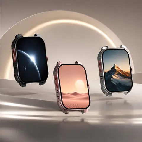 Women's Slim Lightweight Silicone Smartwatch Tracker - Universal HD Clock Display, Bluetooth Calls, Calorie Tracker, Stylish Dual-Band Design, Wrist Music Controls, 180 mAh, Android Compatible, Nylon/Silicone Swap, Work Gift