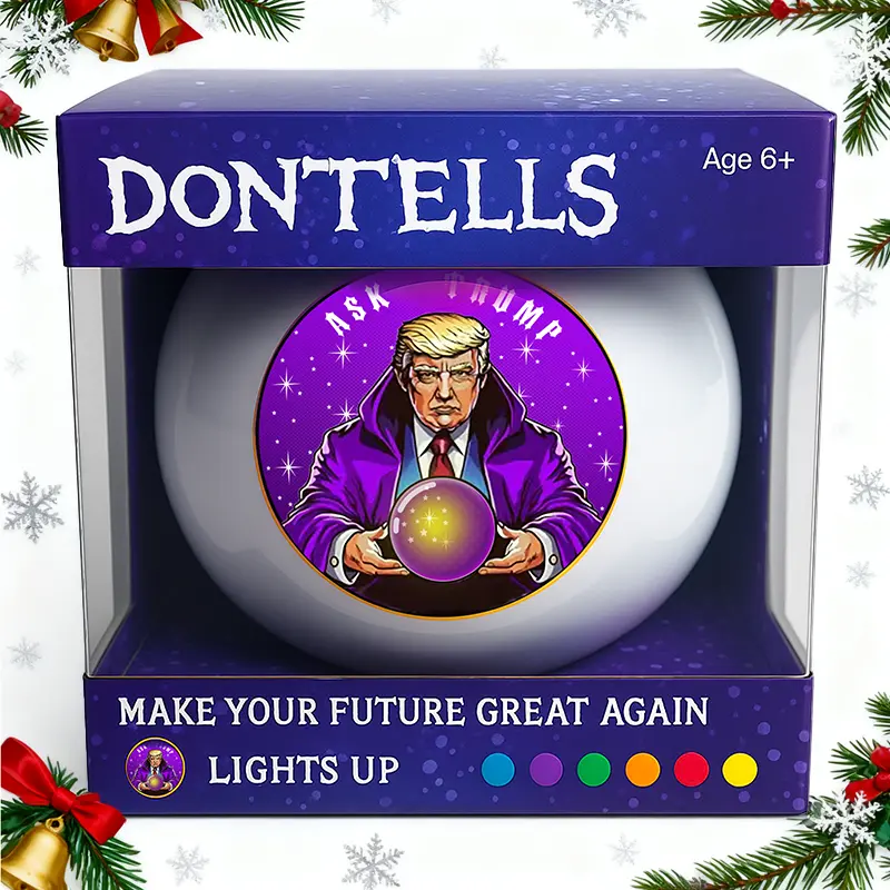 Talking Fortune Telling Ball - Lights Up & Talks - Ask Questions & Hear Answer - Funny White Elephant Gifts for Men - Christmas Merchandise, Gag Gift