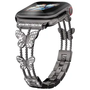 Metal Diamond Starry Watch Band for Apple Watch Series 11/10/9/8/7/6/5/4/3/2/1/se/ultra, Smart Watch Strap Sparkling Fashion for Women 38mm 40mm 41mm 44mm 49mm