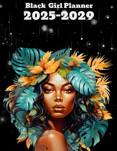 Black Girl Planner 2025-2029 Schedule Organizer with US Federal Holidays & Observances