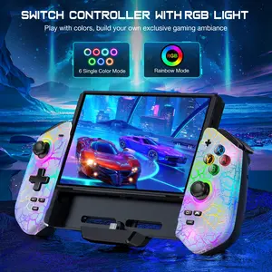 BEBONCOOL Switch Controller with Hall Joystick for Nintendo Switch/OLED, Turbo/Dual Motor/4 Game Slot, Wired Handheld Joypad, 6-Axis Gyro, Adjustable Turbo, Ergonomic Design, Gamepad Replacement