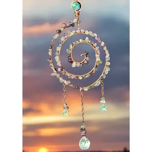 Fluorite Spiral Suncatcher