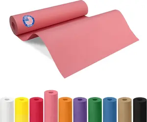 12" x 1200" (100 feet) Pink Kraft Paper Roll - USA-Made Quality Craft Paper for Gift Wrapping, Kids' Arts & Crafts, School Projects - 100% Recycled Natural Material 50lb Thickness by IDL Packaging