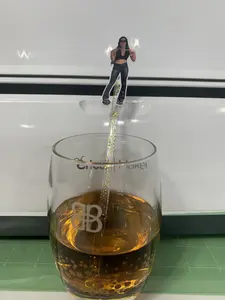 Personalized Funny Drink Stirrers - Customized Party Decorations (Package of 12) - Heavy Photo Paper and Plastic Material - Disposable Tableware - Christmas