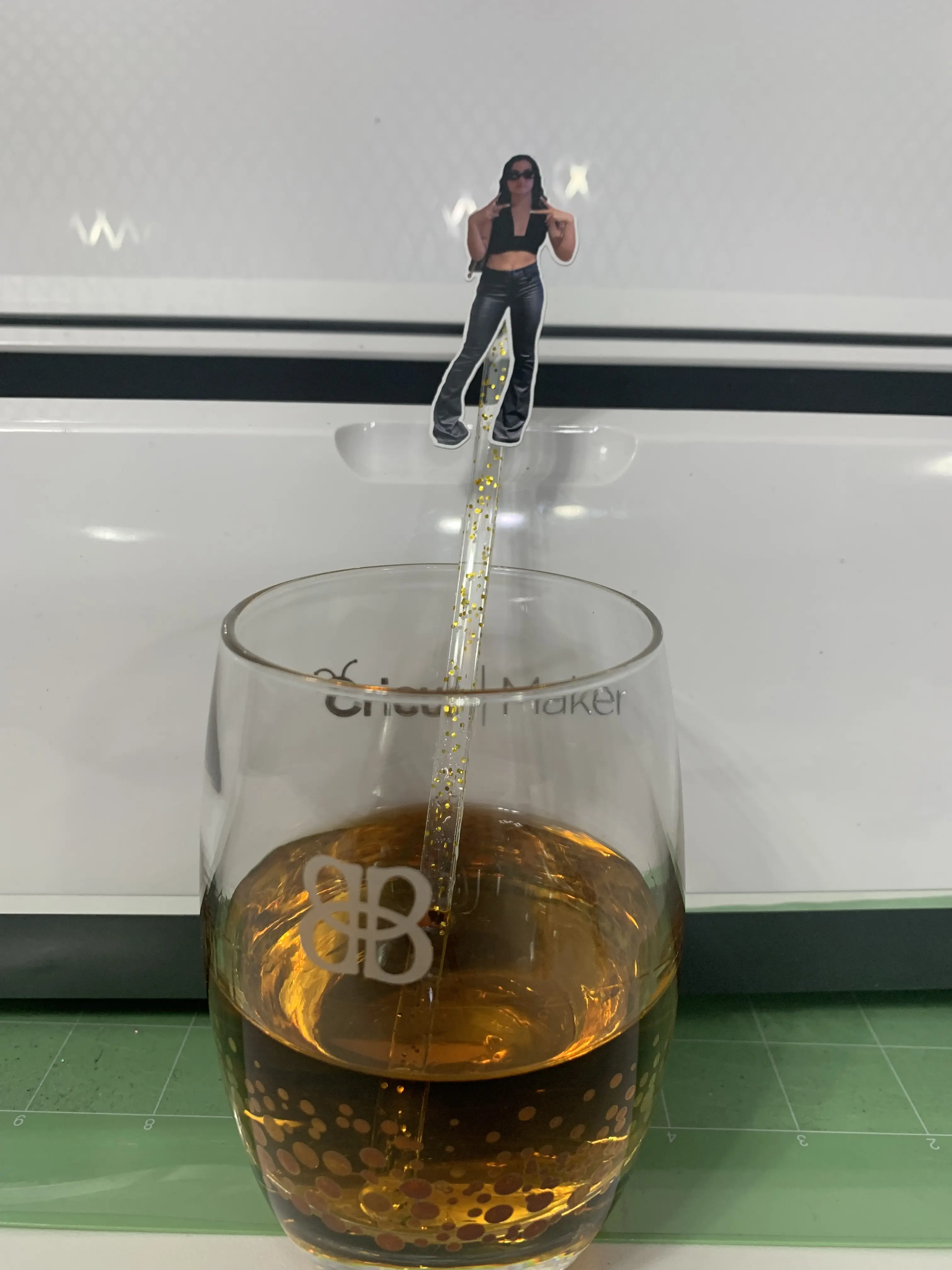Personalized Funny Drink Stirrers - Customized Party Decorations (Package of 12) - Heavy Photo Paper and Plastic Material - Disposable Tableware - Christmas