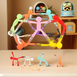 10PCS Colorful Magnetic Rubber Climbing Figures, Soft Wall Climber Toys, Fun Fridge Magnets Set for Kids 1-8, Ideal for Birthday Gifts & Home Decor