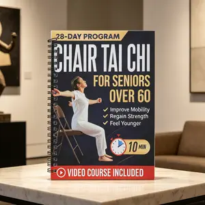 Chair Tai Chi for Seniors Over 60: 28-Day 10-Minute Daily Program – Spiral-Bound Low-Impact Exercise Guide, Improve Mobility, Regain Strength & Feel Younger, Perfect for Senior Fitness, Balance & Gentle At-Home Workouts