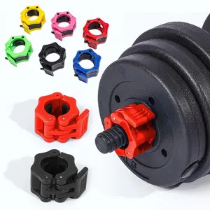 1 Inch Quick-Release Barbell Collar Clips - Secures Standard/Olympic Plates for Weightlifting, Strength Training, Bodybuilding & Gym, Gym Accessories