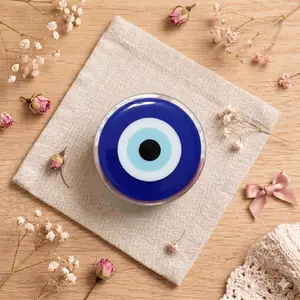 2D Evil Eye Phone Grip Cute Blue Nazar Griptok Protection Phone Holder Stand Good Luck Amulet Charm Round Acrylic Phone Loop Accessory Gift for Her