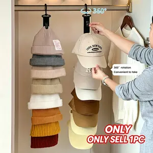 1pc Hat Storage, with 8 Clips, Can Hold 8 Baseball Caps, Suitable for Home and Closet Hat Storage, Ideal for Home Settings, a Perfect Tool for Hanging Hats in Wardrobes, Hat Hanger