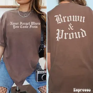 Never Forget Where You Came From Shirt Brown and Proud Tshirt Latinx Heritage Mexican Pride Raised by Immigrants