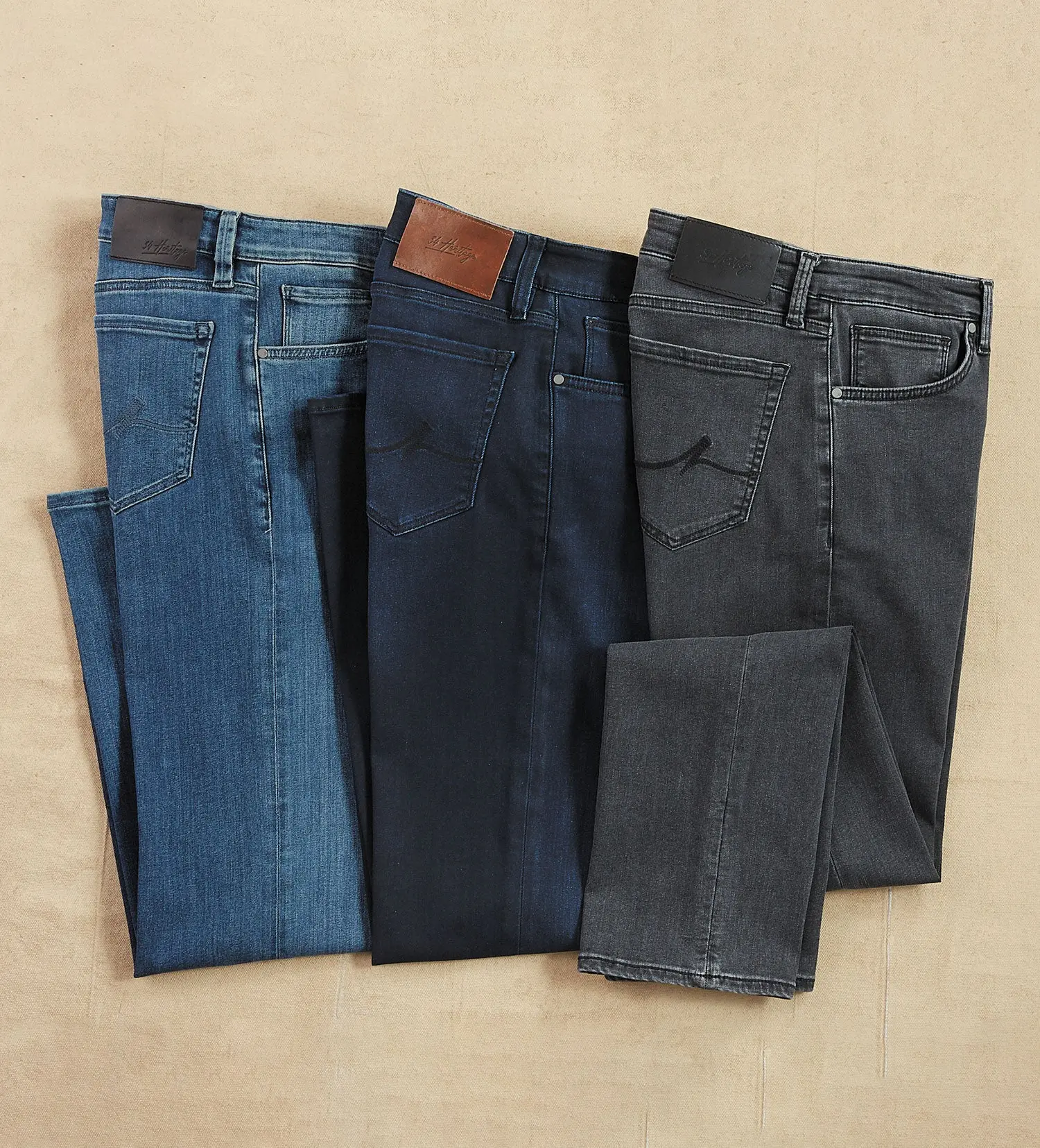 Men's 34 Heritage Urban Courage Classic Denim Pants, Menswear Bottoms with Pocket