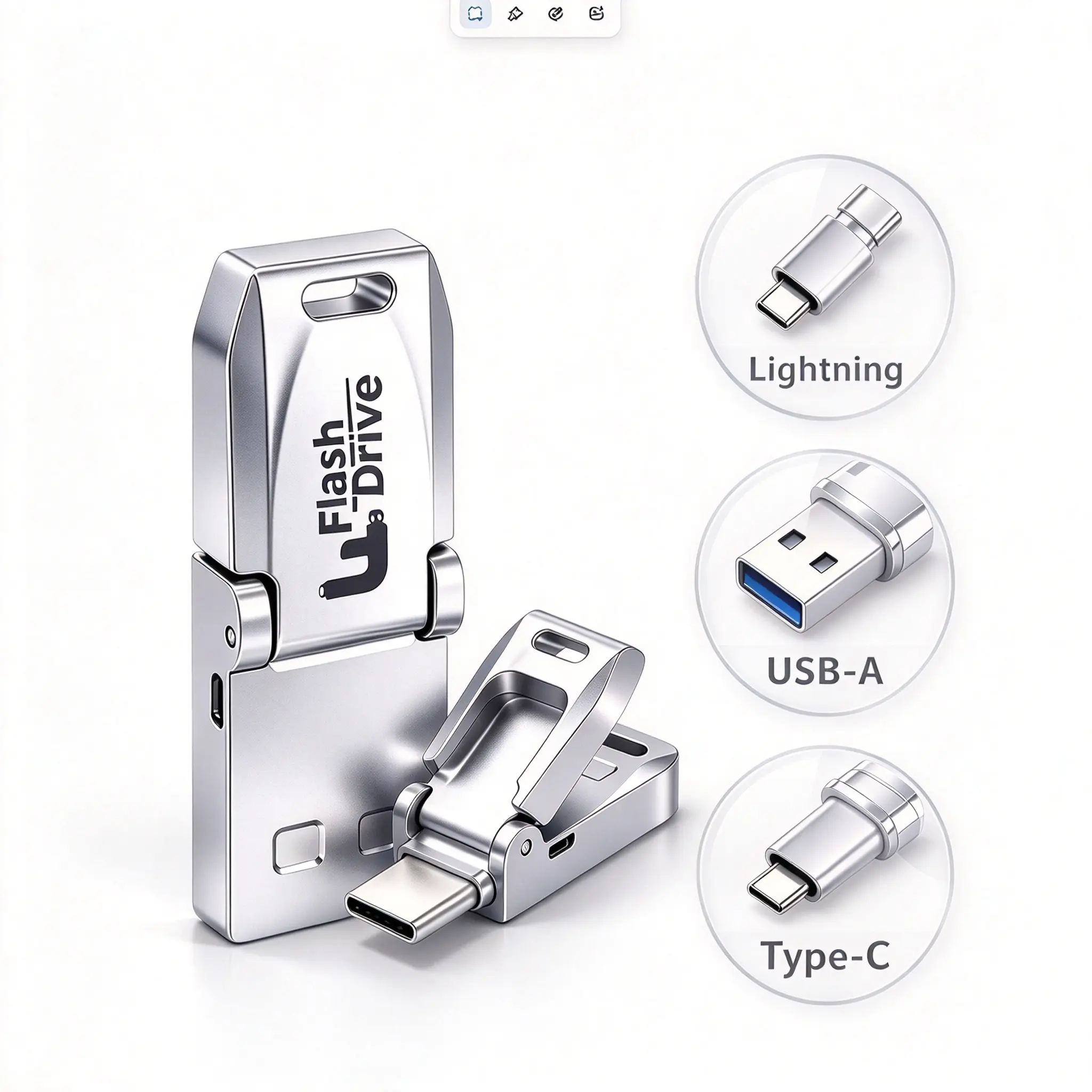 Free Up Phone Storage 2026 New 1TB Large Capacity 3-in-1 USB Flash Drive, Type-C OTG Memory Stick, Compatible with iOS, Android & PC, Perfect for Students and Office Workers