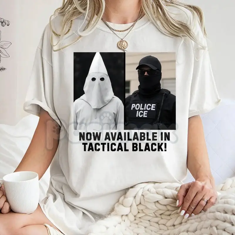 Anti ICE "Tactical Black" Activist T-Shirt - Stealth Immigrant Rights Protest Tee, Heavyweight Abolish ICE Streetwear, Social Justice Tactical Graphic Top, Pro-Migration Resistance Apparel