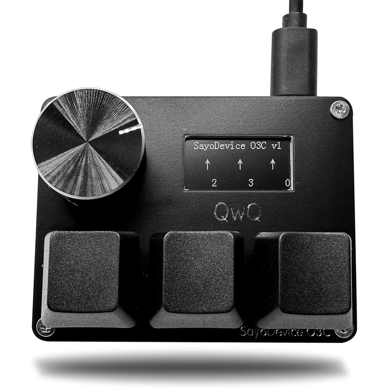 SayoDevice O3C OSU Keyboard Rapid Trigger Hall Switches Magnetic Linear Switches Keyboard with Knob and Screen,Copy Paste,Scut,Macro swap Mini