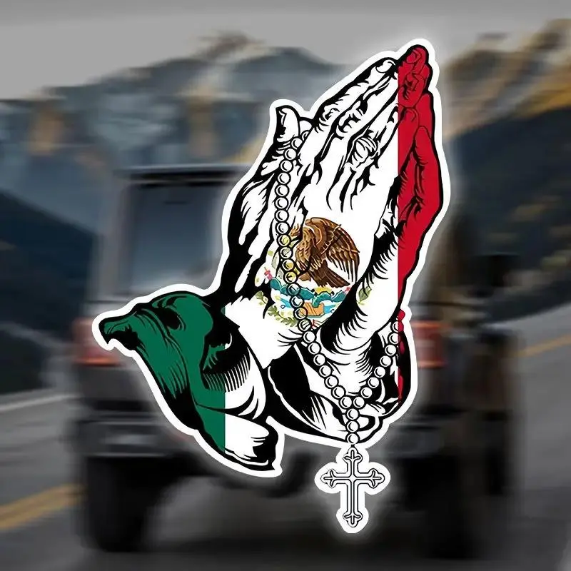 Flag Hand Gesture Car Sticker, Waterproof & Sunproof Car Bumper Sticker, Exterior Decoration Accessories for Car Body Window, Decal for Cars