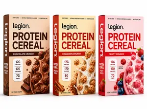 Legion Protein Cereal – High-Protein, High-Fiber, Naturally Sweetened Breakfast for Gym, Fitness, and Active Lifestyles – Plant-Based Carbs & Fats, Gluten & Soy Free