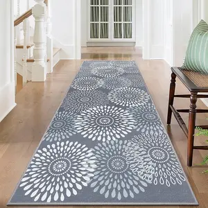 Runner Rug 2 x 6 ft, Washable Rugs, Hallway Runner Rugs, Kitchen Runner Rug Non Slip, Soft Runner with Rubber Backing for Kitchen, Hallway, Laundry, Bedroom, Living Room