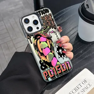 Fashionable mobile phone case, Snake bass poison pattern, suitable for iphone17 16 15 14 13 12 pro max