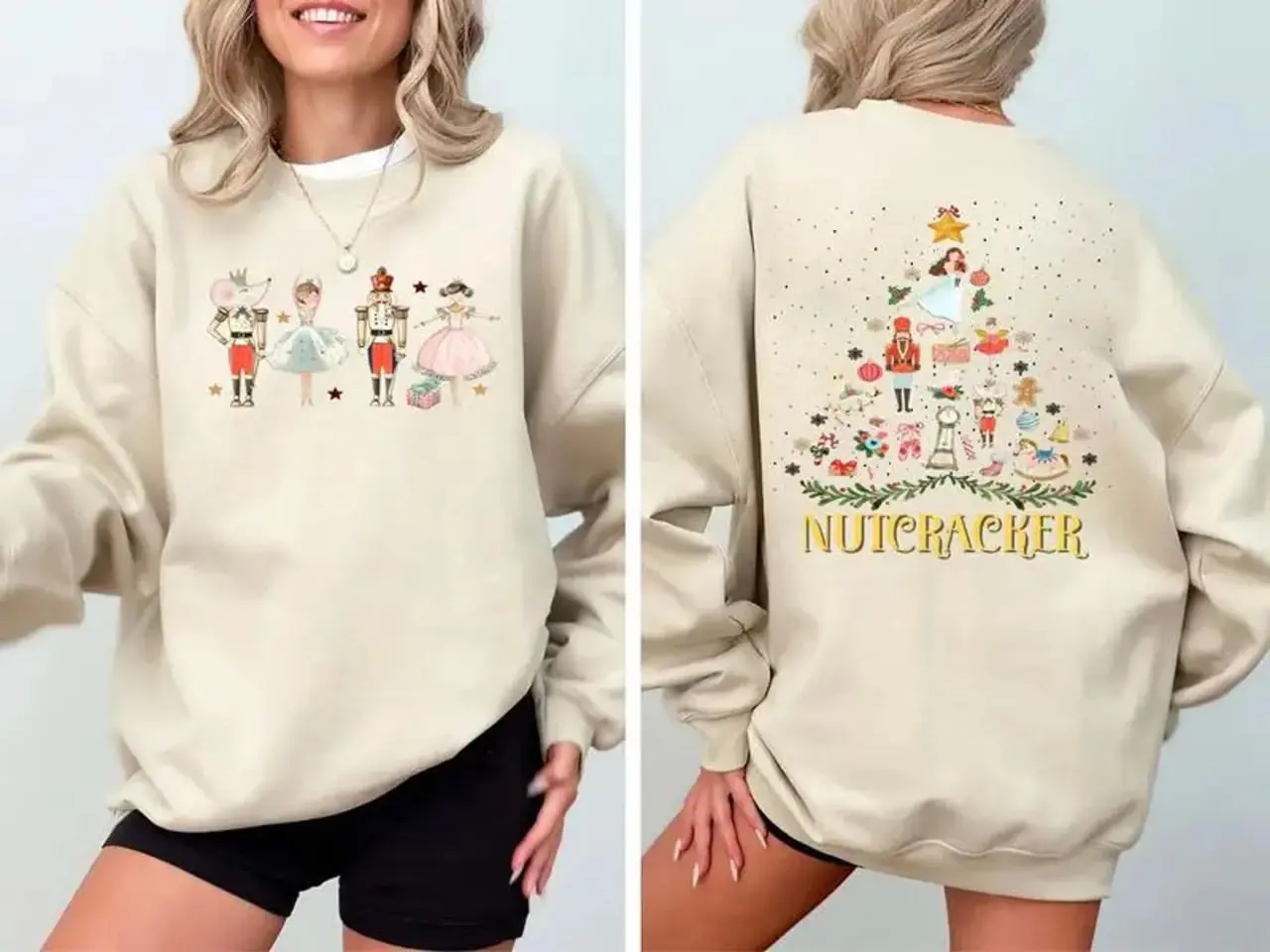 Vintage Nutcracker Sweatshirt, Retro Christmas Sweatshirt, Cute Christmas Shirt, Girly Christmas Tee, Winter Sweater Gift