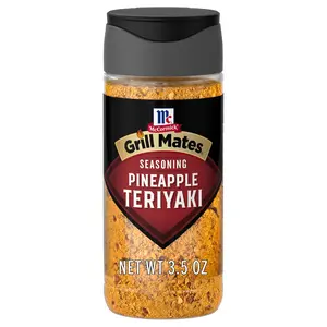 Grill Mates Seasoning, Pineapple Teriyaki, Grilling Seasoning for Adding Savory-Sweet Teriyaki Flavor to Pork, Chicken, or Seafood, 3.5 oz Spice Powder Meat