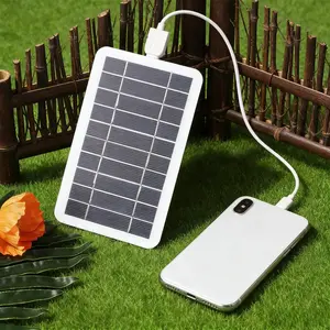Portable Solar Panel Charger with USB Port, Waterproof Outdoor Camping Battery, High Conversion Efficiency, Mini Size 16x9.2cm, Outdoor Solar Devices