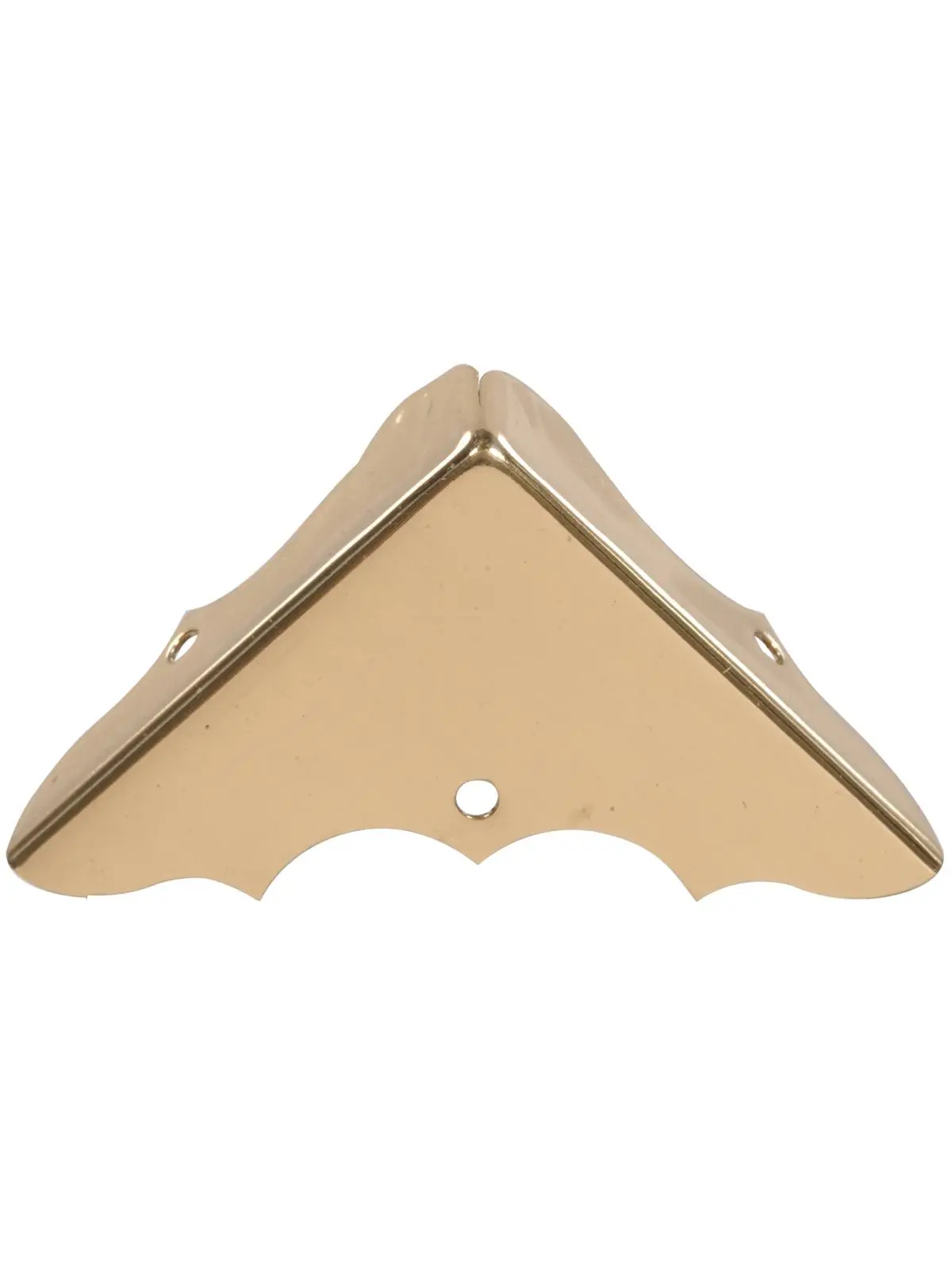 Solid Brass Decorative Corner Brackets - 4 per Card, Bright Finish, 0.56 in. Size