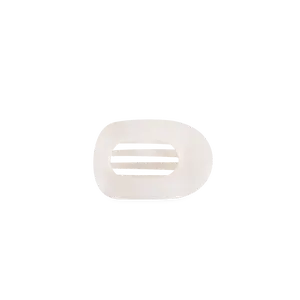 Coconut White Tiny Flat Round Clip