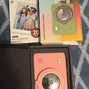 Hanin Instant Print Camera & 2x3 Portable Bluetooth Photo Printer for iPhone & Android, Full-Color Dye-Sub Ink-Free Printing, Print from Phone or Camera, for Travel, Party, Couple & Family Photos, GiftedInLove