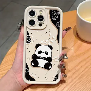 Cute bear cartoon pattern, anti drop, anti slip TPU all inclusive lens phone protective case, suitable for iPhone 17, 16, 15, 14, 13, 12, 11 XS X and other series models, can be given as a gift to friends or family