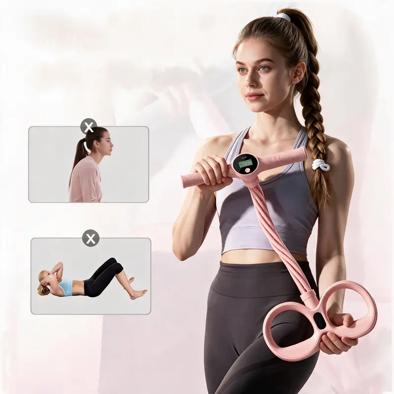 6-Tube Smart Multi-Functional Pedal Resistance Band, Elastic Yoga Puller Rope for Home Gym Full-Body Workout, Abdominal Training, Ideal Gift for Fitness Enthusiasts