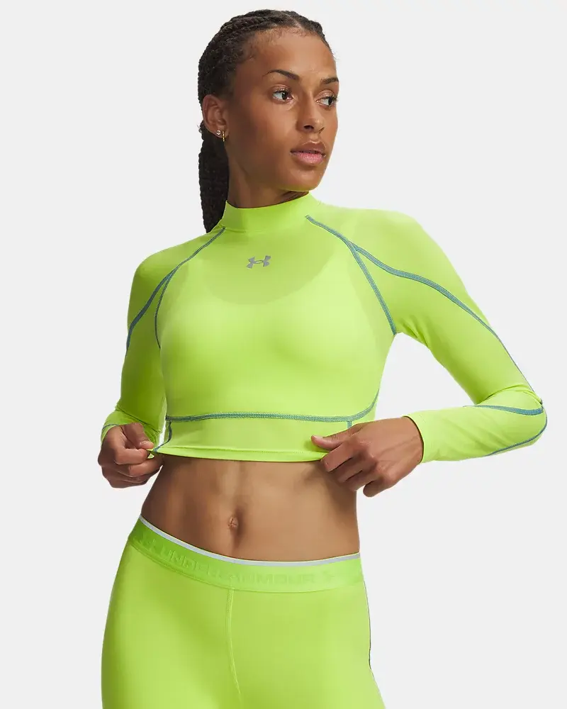 Under Armour HeatGear® Elite Women's Crop Mock Long Sleeve