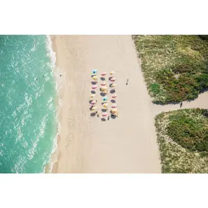 Pastel Beach Umbrellas