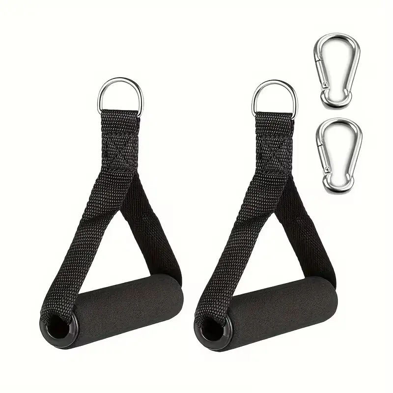 Pemegang Tali Resistensi Gym 2 Pengait Mendaki Aksesori Latihan Kekuatan untuk Yoga Pilates & Senaman Fizikal Rumah