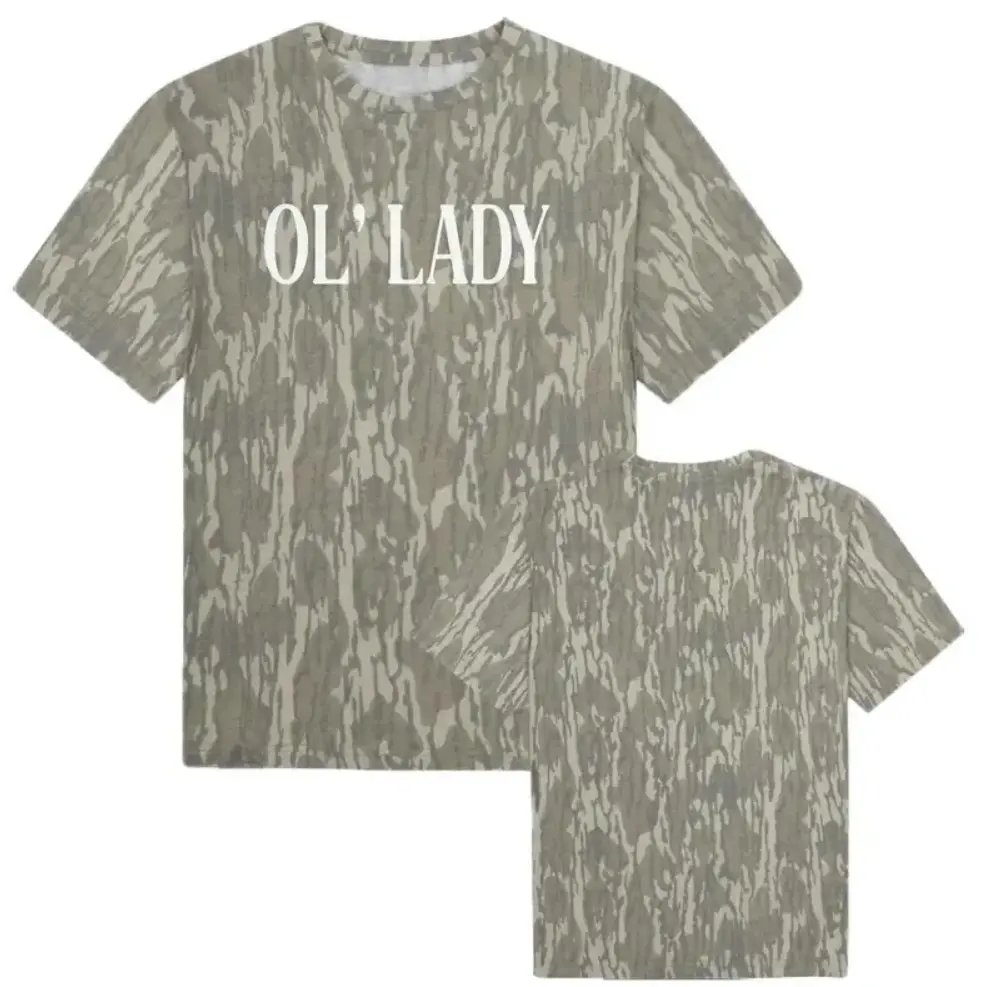 Ol' Lady Camo T-Shirt, Casual Outdoor Graphic Tee