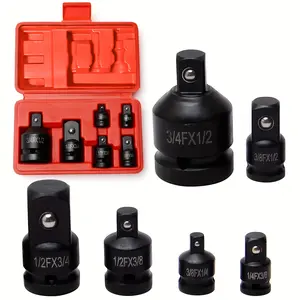 Impact Adapter & Reducer Socket Set, 1/4 3/8 1/2 3/4 Inch Female To Male Air Square Drive & Wrench Conversion Kit, Impact Sockets, Hand Tools in Case