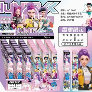 K-pop Witcher Girls' new creative push-button blind box pen, high-value, Instagram-worthy, cute cartoon pen that girls love.