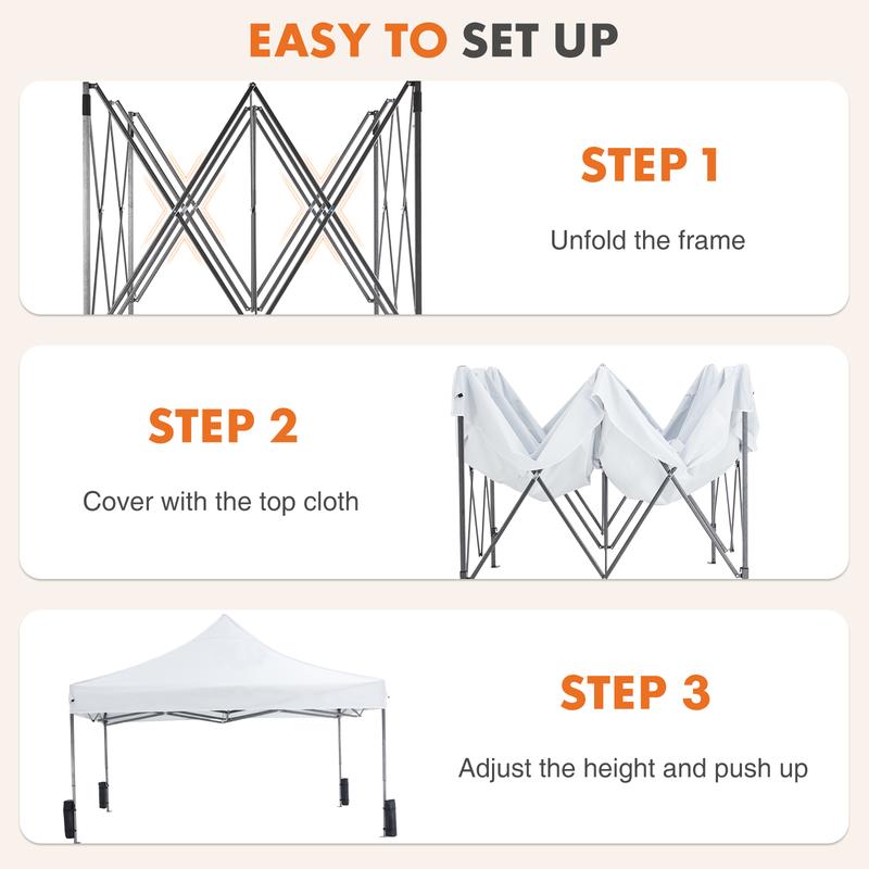 Sweet Furniture S - Canopy Tent 10x10 Pop Up Canopy Heavy Duty  Waterproof Portable Tent Pop Up Shade Canopy with Sand Bags